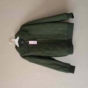 Target wild fable oversized woven quilted bomber jacket